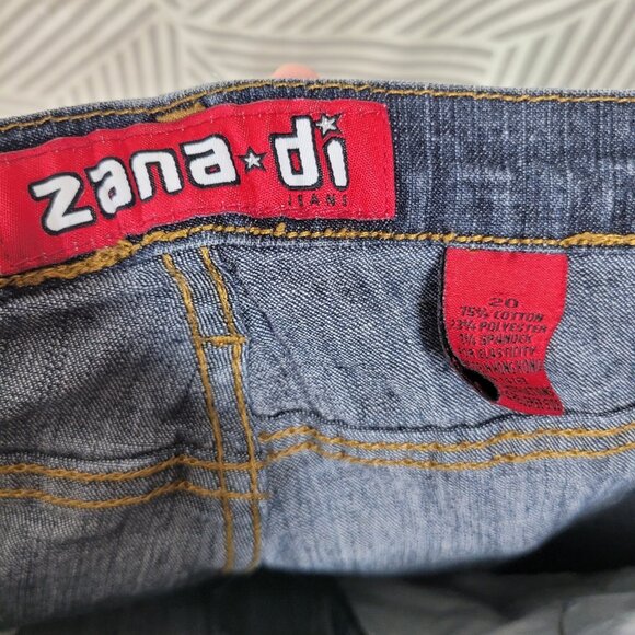 Vintage Zana di Crop Capri Jeans Cargo Plus Size 20W 20 37" X 23" Straight Leg - Picture 5 of 5